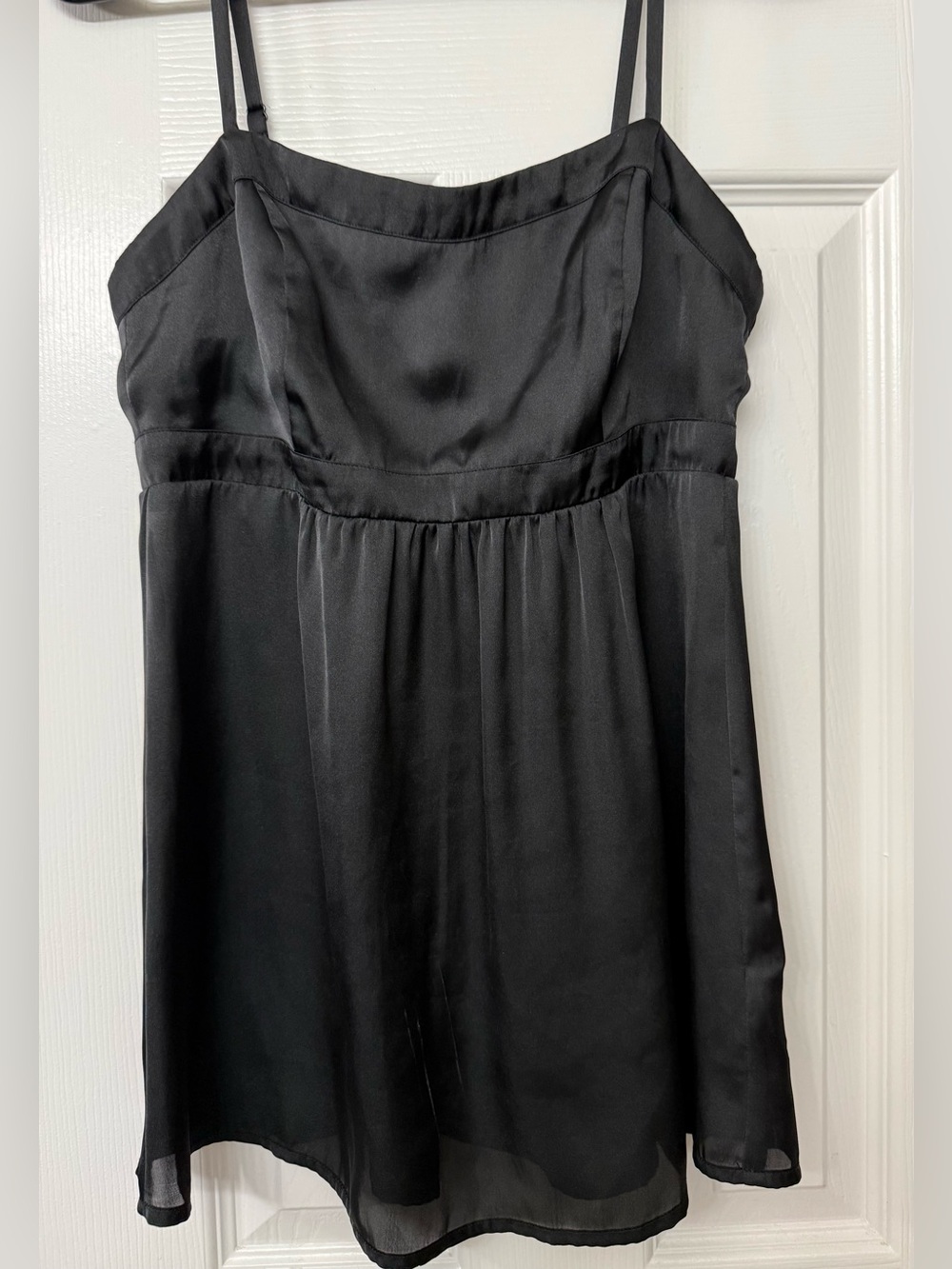 Sexy CAbi Black Satin Camisole Top sz 4